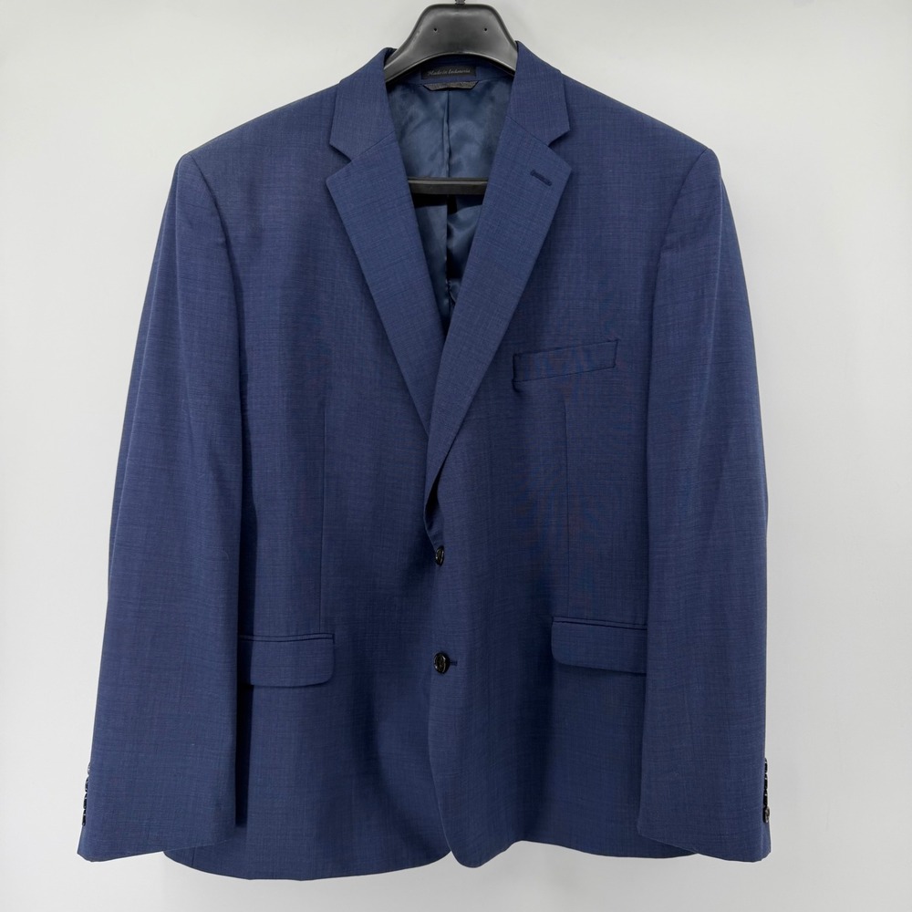 Lauren Ralph Lauren Suit‎ Jacket Mens 50R Blue Wool 2-Button Professional Blazer
